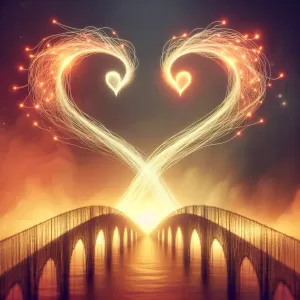 Love is the bridge between two hearts, connecting them with threads of understanding, kindness, and endless possibilities.