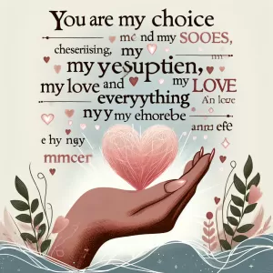 Love is not just a feeling, it's a choice we make every day to cherish, support, and uplift each other. You are my choice, my love, and my everything.