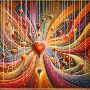 Love is the thread that weaves us all together, connecting hearts and souls in a beautiful tapestry of emotions.