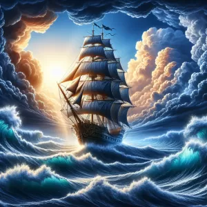 Love is the ship that sails through all storms, navigating through the highs and lows with unwavering strength and devotion.