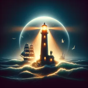 Like a lighthouse guiding a ship to shore, our loveship shines brightly, guiding us home to the safety of each other's arms.