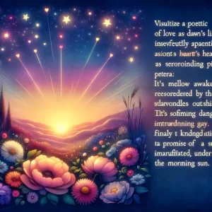 Her love is like dawn's first light - calmly awakening hearts, effortlessly outshining darkness, and gently kindling the promise of a beautiful day.