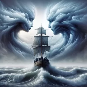 Love is a journey of two souls intertwined, navigating through the storms together, making the voyage worthwhile.