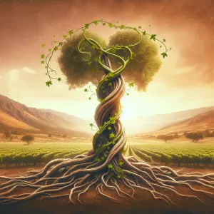 Like a vine and a tree, our loveship grows stronger with time, intertwined and inseparable, thriving in the light of our love.