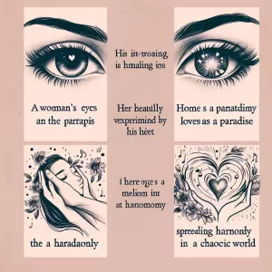 Within her eyes, I find my home. In her heart, I found my paradise; her love, my sweetest symphony in a world filled with discord.