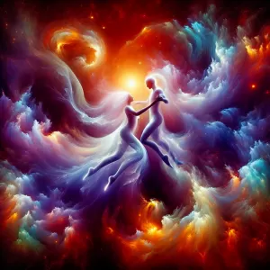 Love is the eternal dance of two souls whispering secrets only they can understand.