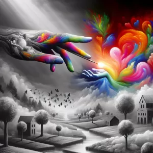 Love's gentle touch turns the mundane into the extraordinary, painting life with vibrant colors.