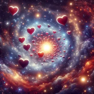 Love is the infinite space where hearts roam free, yet choose to nestle together in the warmth of shared dreams.